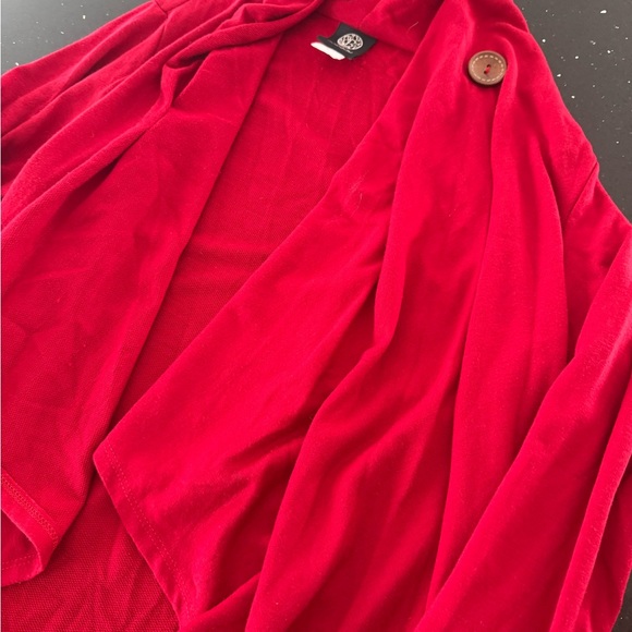 Red Open Bobeau Front Cardigan - Picture 4 of 7